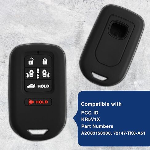KeyGuardz دخول بدون مفتاح عن بعد سيارة ذكية مفتاح فوب الغلاف الخارجي شل غطاء مطاطي لهوندا أوديسي KR5V1X in Kuwait