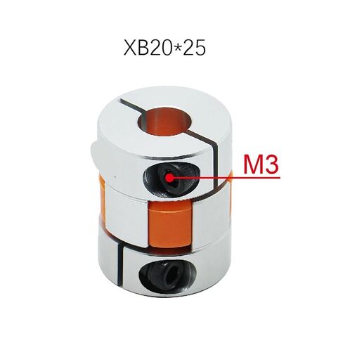 اثنين الفك D20L25 مقرنة الألومنيوم البرقوق عمود مرن اقتران محرك متدرج موصل CNC 1 قطعة (8x8) in Saudi Arabia