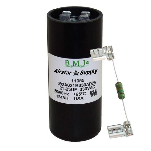 21-25 uF x 330 VAC - BMI/USA Start Capacitor # 092A021B330AD2A with Bleed Resistor in Saudi Arabia