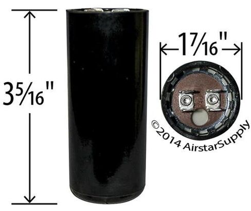 21-25 uF x 330 VAC - BMI/USA Start Capacitor # 092A021B330AD2A with Bleed Resistor in Saudi Arabia