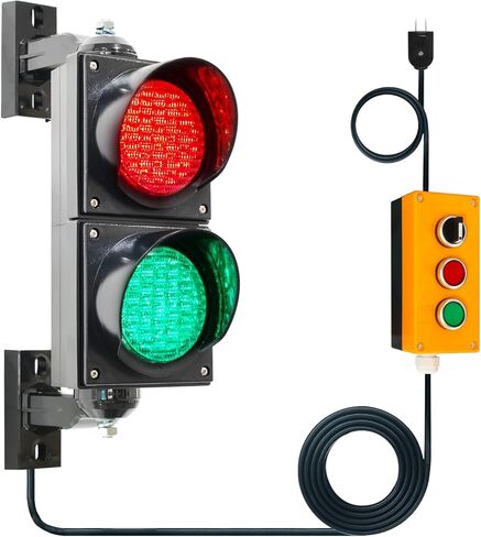 100-2 4inch 100mm Traffic Stop/Go Light/Button Control/AC 85-265V Lamp LED, PC Casing Water Resistant IP65 in Saudi Arabia