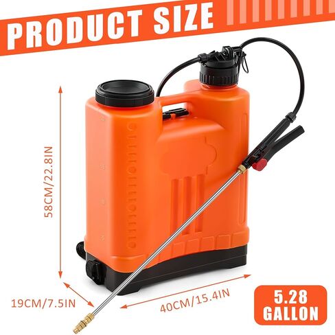 Xuhal 5.28 Gallon Water Fire Extinguisher, Refillable Backpack Sprayer, Multi-functional for Fire Suppression, Garden Watering, Cleaning, Suitable for Home, Office, Warehouse, Camping, Dorm(Orange) in Saudi Arabia