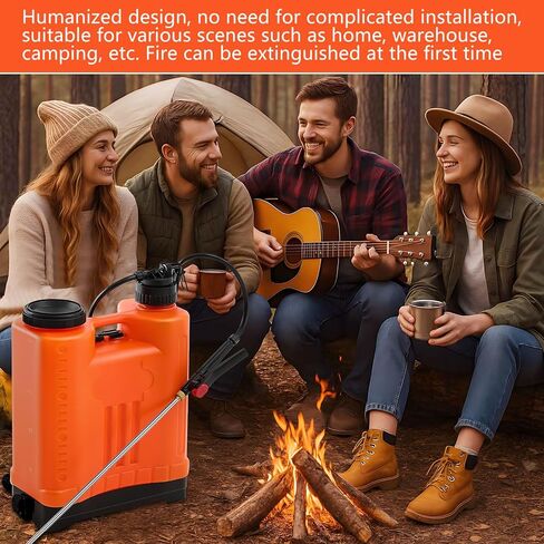 Xuhal 5.28 Gallon Water Fire Extinguisher, Refillable Backpack Sprayer, Multi-functional for Fire Suppression, Garden Watering, Cleaning, Suitable for Home, Office, Warehouse, Camping, Dorm(Orange) in Saudi Arabia