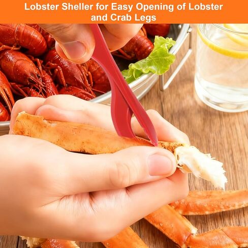 10Pcs Crab Cracker Tool Set, Crab Legs Crackers Lobster Crackers, Stainless Steel Seafood Crackers Forks With Storage Bag Seafood Tools for Seafood Lovers in Kuwait