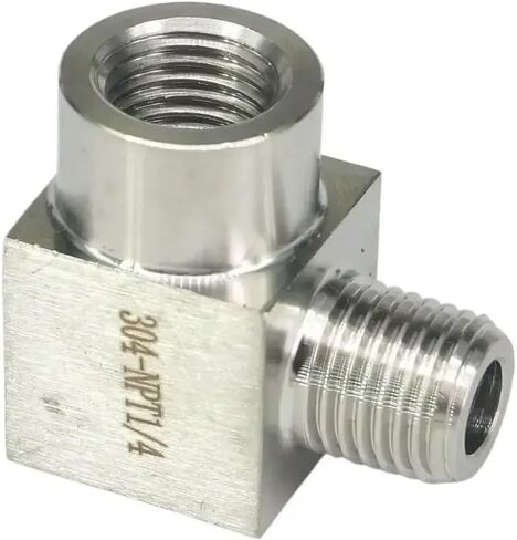 1/8 "1/4" 3/8 "1/2" NPT أنثى إلى ذكر الكوع وصلة أنابيب 304 مياه الفولاذ المقاوم للصدأ زيت الغاز (1/4") in Kuwait