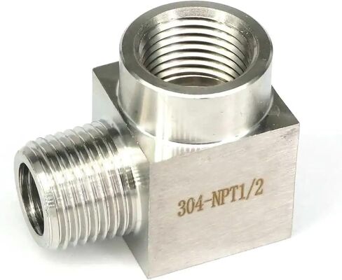 1/8 "1/4" 3/8 "1/2" NPT أنثى إلى ذكر الكوع وصلة أنابيب 304 مياه الفولاذ المقاوم للصدأ زيت الغاز (1/4") in Kuwait