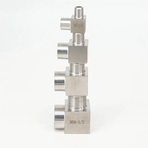 1 قطعة 1/8 "1/4" 3/8 "1/2" 3/4 "BSPP أنثى إلى BSPT ذكر الكوع 90 درجة 304 ماسورة من الفولاذ المقاوم للصدأ تركيب محول موصل 357 PSI (1/2") in Kuwait