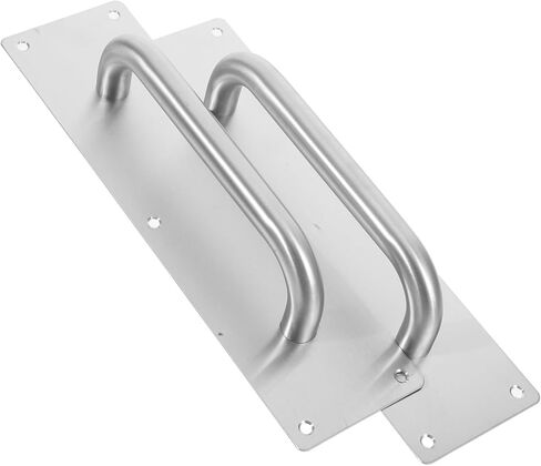 jojofuny 2pcs Stainless Steel Brushed Square Door Handle for Sliding Barn Doors Heavy Duty Pull Handle for Commercial Use Modern Design for Easy and Versatile Applications in Saudi Arabia