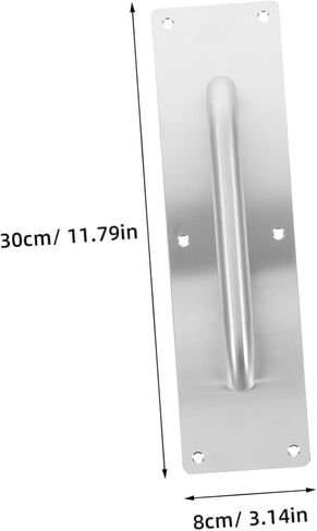 jojofuny 2pcs Stainless Steel Brushed Square Door Handle for Sliding Barn Doors Heavy Duty Pull Handle for Commercial Use Modern Design for Easy and Versatile Applications in Saudi Arabia