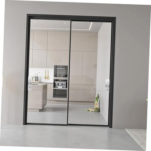jojofuny 2pcs Stainless Steel Brushed Square Door Handle for Sliding Barn Doors Heavy Duty Pull Handle for Commercial Use Modern Design for Easy and Versatile Applications in Saudi Arabia
