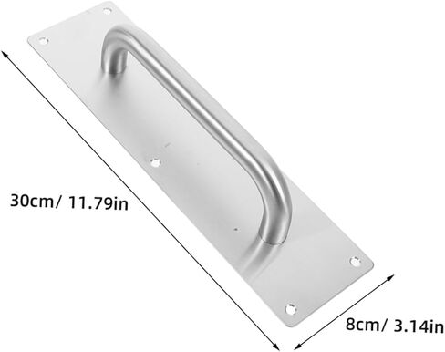jojofuny 2pcs Stainless Steel Brushed Square Door Handle for Sliding Barn Doors Heavy Duty Pull Handle for Commercial Use Modern Design for Easy and Versatile Applications in Saudi Arabia