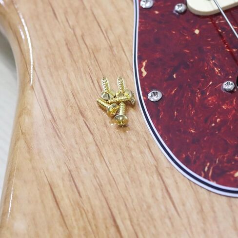 #4 x 1/2 inch Phillips Pickguard Mounting Screws for Electric Guitar & Bass | Universal Fit for Standard Strat/Tele/LP/SG Style Guitars | Pack of Golden 25PCS in Saudi Arabia