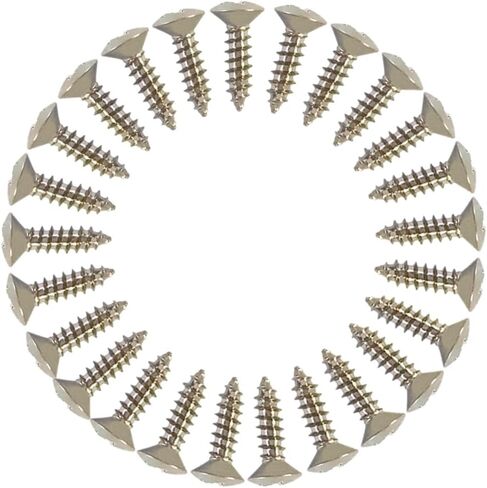 #4 x 1/2 inch Phillips Pickguard Mounting Screws for Electric Guitar & Bass | Universal Fit for Standard Strat/Tele/LP/SG Style Guitars | Pack of Golden 25PCS in Saudi Arabia