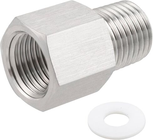 304 Stainless Steel Forged Pipe Fitting Converter Adapter 1/4“ G Thread Female to 1/4" NPT Male 2000psi (1 Pc) in Saudi Arabia