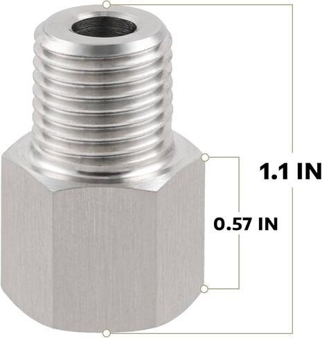 304 Stainless Steel Forged Pipe Fitting Converter Adapter 1/4“ G Thread Female to 1/4" NPT Male 2000psi (1 Pc) in Saudi Arabia