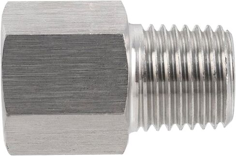 304 Stainless Steel Forged Pipe Fitting Converter Adapter 1/4“ G Thread Female to 1/4" NPT Male 2000psi (1 Pc) in Saudi Arabia
