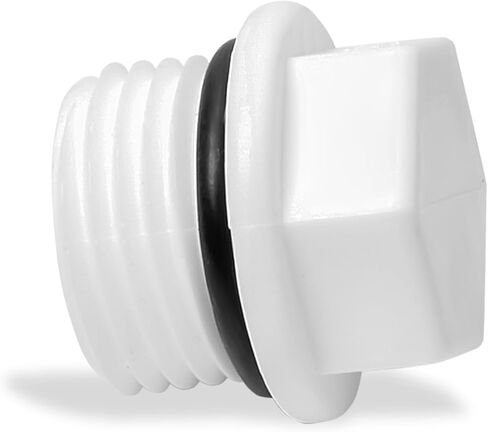 قابس ملولب ذكر 1/2 بوصة - غطاء نهاية أنبوب PVC 0.5 بوصة - قابس موصل غطاء النهاية - SCH 40 MNPT 1/2 تجهيزات أنابيب PVC لخط مياه السباكة 1 قطعة في حزمة - أبيض in Saudi Arabia