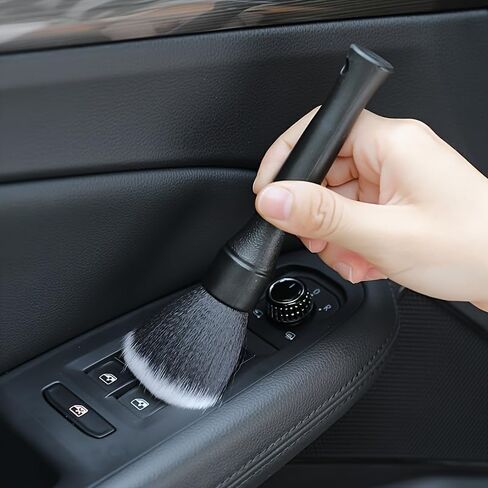 2pcs Car Detailing Brush, Ultra Soft Car Detail Brush Kit for Elegant Surfaces, Auto Scratch-Free Cleaner Kit for Car Interior & Exterior, Wheels, Dashboard, Engine Bay (Long+Short Handle) in Saudi Arabia