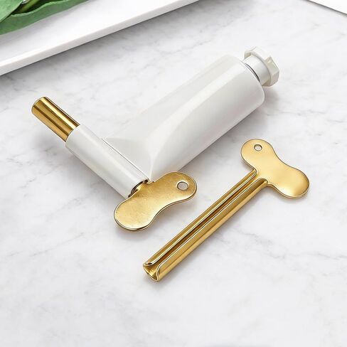 2Pcs Tube Squeezer Key - Metal Toothpaste Roller Paint Tube Wringer - Manual Dispenser Tool for Hair Dye, Creams, Caulk - Heavy Duty Saver Accessories for Bathroom & Artist Studio-Silver in Saudi Arabia