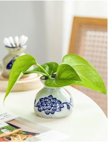 Vintage Ceramic Toothpick Holder – Decorative Kitchen Storage Jar with Floral & Fish Design, Rustic Cream Base, Glossy Ceramic Finish, Traditional Aesthetic, Perfect for Home or Restaurant Use in Saudi Arabia
