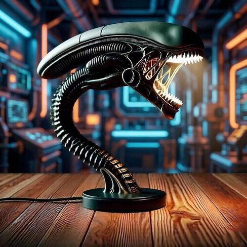 Alien Lamp Space Monster Night Light, 3D Movie Resin Xenomorph Lamps, LED Sci-fi Home Decor, 2025 New Xenomorph Table Lamps,Alien Lights in Saudi Arabia