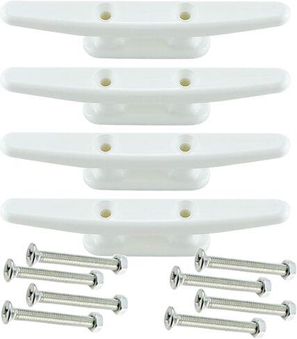 White Boat Nylon Cleat 4",5",6",8" with Screws 4pcs (6inch-4pcs) in Saudi Arabia