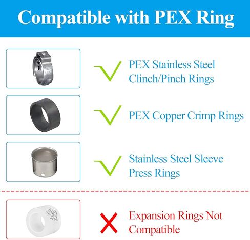 WiseWater 28 Pcs 3/4 x 3/4 x 1/2 Inch Reducing Tee PEX Fittings, Brass Barb Crimp PEX Pipe Fitting for PEX Pipe Plumbing Projects (Pack of 28) in Saudi Arabia