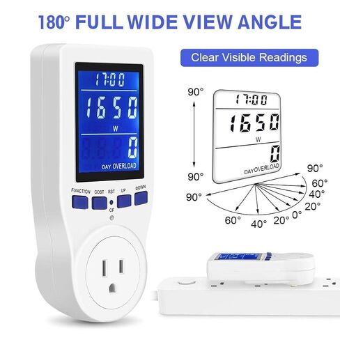 Plug in Kilowatt Electricity Usage Monitor Electrical Power Consumption Watt Meter Tester in Saudi Arabia