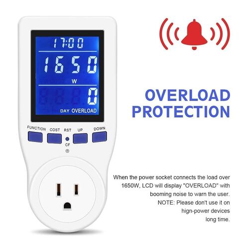 Plug in Kilowatt Electricity Usage Monitor Electrical Power Consumption Watt Meter Tester in Saudi Arabia