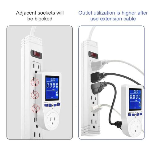 Plug in Kilowatt Electricity Usage Monitor Electrical Power Consumption Watt Meter Tester in Saudi Arabia