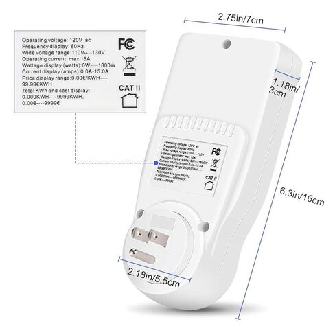 Plug in Kilowatt Electricity Usage Monitor Electrical Power Consumption Watt Meter Tester in Saudi Arabia
