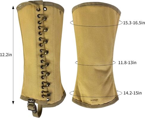 Canvas Gaiters Snake Gaiters Leg Gaiters for Men Ww2 Gaiters Reproduction WWII Us M1936 Leggings Gaiters for Hiking Army Khaki Canvas Gaiters Puttee Protection for Legs, 3R in Saudi Arabia