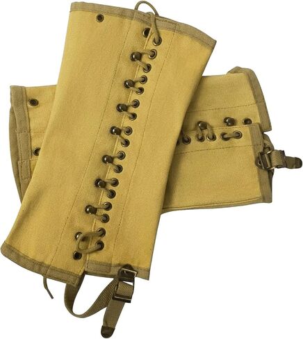Canvas Gaiters Snake Gaiters Leg Gaiters for Men Ww2 Gaiters Reproduction WWII Us M1936 Leggings Gaiters for Hiking Army Khaki Canvas Gaiters Puttee Protection for Legs, 3R in Saudi Arabia