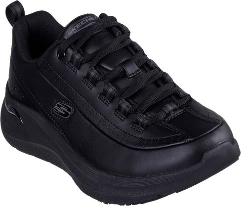 حذاء Skechers للسيدات مصنوع من جلد أسود مقاوم للانزلاق مقاس 2.0 in Saudi Arabia