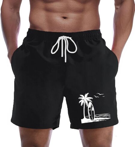Men's Graphic Shorts Drawstring Waist Athletic Gym Workout Basketball Shorts with Pockets Summer Casual Beach Short in Saudi Arabia