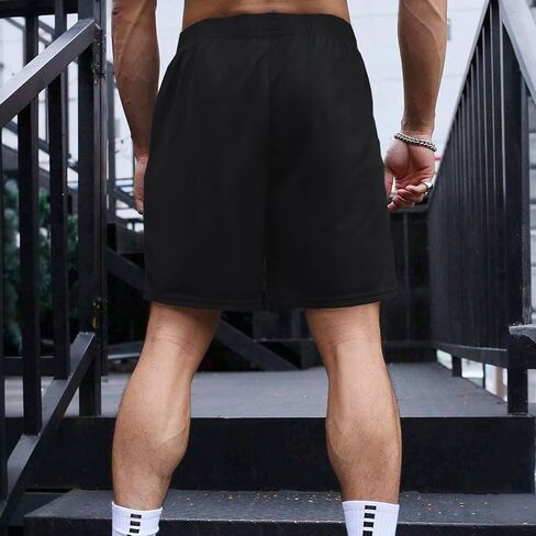 Men's Graphic Shorts Drawstring Waist Athletic Gym Workout Basketball Shorts with Pockets Summer Casual Beach Short in Saudi Arabia
