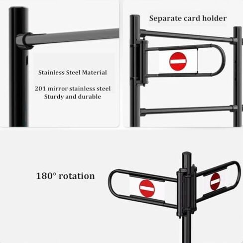 Supermarket Cashier Counter Safety Gate - Spring-Loaded Automatic Swing Door One-Way Metal Entrance for Warehouse & Mall Black 200x100CMx6.3CM in Saudi Arabia