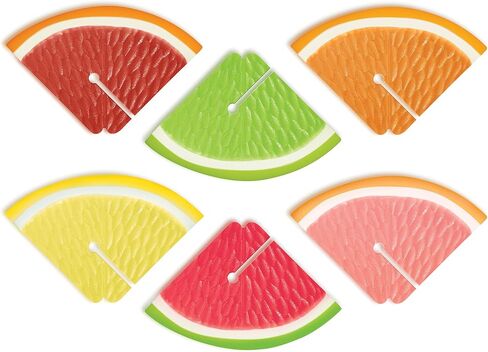 Genuine Fred FRUIT COCKTAIL Citrus Drink Markers, Set of 6 Silicone Drink IDs, Food-Safe, Easy to Clean, Reusable, Fits All Glassware, Perfect for Parties and Gifts in Saudi Arabia