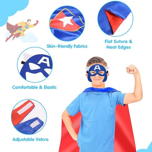 Superhero Capes for Kids, Toys for Ages 3-10 | Dress Up Costumes Party Supplies Birthday Gifts Halloween Christmas Cosplay in Saudi Arabia