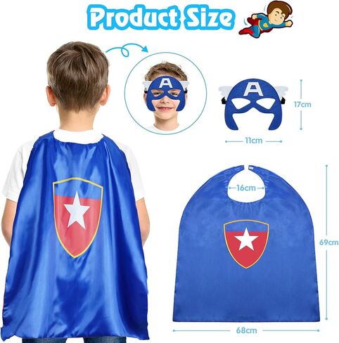 Superhero Capes for Kids, Toys for Ages 3-10 | Dress Up Costumes Party Supplies Birthday Gifts Halloween Christmas Cosplay in Saudi Arabia