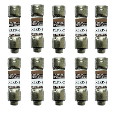 10-Pack New KLKR-2 KLKR-2A KLKR002 600Vac Fast Acting Fuse,KLKR-2A Current Limiting Class CC Rejection Cartridge Fuses in Kuwait