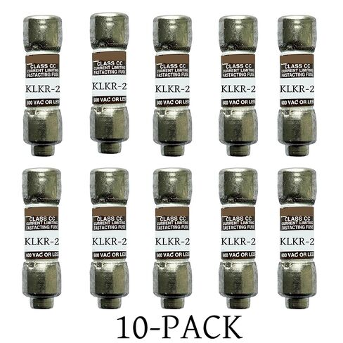 10-Pack New KLKR-2 KLKR-2A KLKR002 600Vac Fast Acting Fuse,KLKR-2A Current Limiting Class CC Rejection Cartridge Fuses in Kuwait