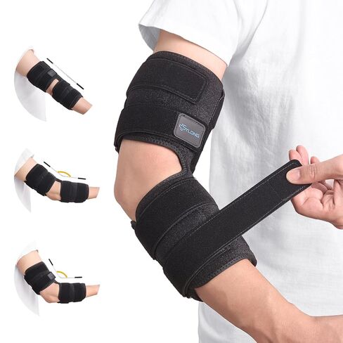 جبيرة دعامة المرفق لمتلازمة النفق المرفقي لاحتجاز العصب الزندي، مناسبة طوال اليوم، مع 3 دعامات زاوية قابلة للتبديل - M in Kuwait