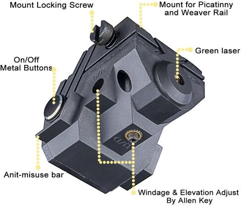 Ade Universal Rechargeable RED Laser Sight for Sub-Compact Handgun Pistols in Saudi Arabia