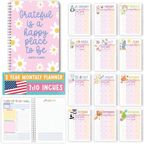 مخطط شهري 2026-2027 - مخطط شهري لمدة عامين 2026-2027، مخططي تقويم شهر 2026 إلى 2027، كتاب تقويم، مخططون ومنظمون شهر كرافت in Saudi Arabia