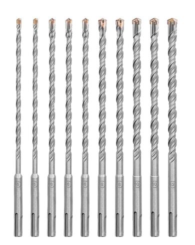 HIGHDRIL Concrete Drill Bit Set - 10Pcs 3/16" X2, 1/4" X3, 5/16" X2, 3/8" X2, 1/2" (6-inch Length) Carbide Masonry Drill Bit Kit, Hammer Drill Bits for Concrete, Brick, Stone, Granite in Saudi Arabia