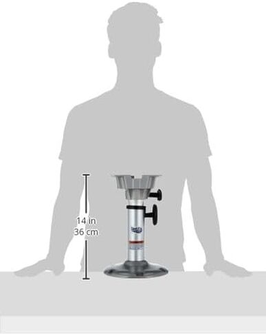 Attwood 2385400 Swivl-Eze قاعدة مقعد القارب ذات الارتفاع القابل للتعديل من 35.56 سم إلى 50.8 سم in Kuwait