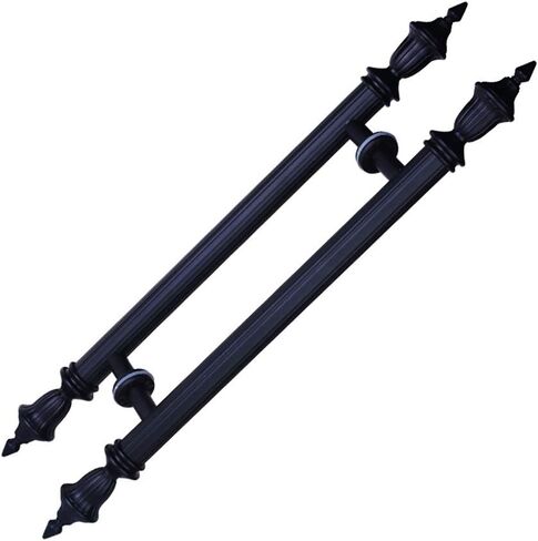 Glass Door Handle European Style Retro Matte Black Finish Stainless Steel Door Handle Wooden Door Handle KTV Push-Pull 4 Lengths (60×25 Cm) in Saudi Arabia