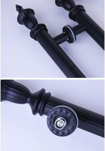 Glass Door Handle European Style Retro Matte Black Finish Stainless Steel Door Handle Wooden Door Handle KTV Push-Pull 4 Lengths (60×25 Cm) in Saudi Arabia