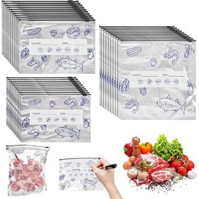 30PCS Reusable Aluminum Foil Storage Bags (3 Sizes), Stand-Up Zip Seal Food Storage Pouches with Label Area, Reusable Freezer Bags for Meat Snacks & Pantry Items | Reusable foil bags, 30-pack, 3 sizes, Stand-up bottom, Write-on label area, Resealable zip  in Kuwait